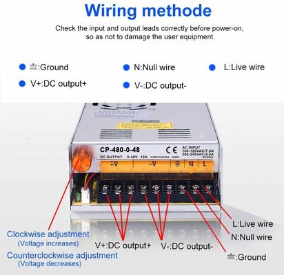 C-Power 480w 조절 가능한 전원 공급 LED 디스플레이 AC110V/220V DC 0-24V/0-36V/0-48V/0-60V