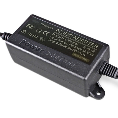 C-Power 24W AC100-240V DC 12V 벽 플러그 12V 2A 전원 어댑터 옵션 DC 커넥터