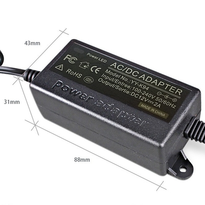 검은색 C-Power AC100-240V DC 12V 2A 벽에 장착 된 플러그 전원 어댑터 12 볼트 EU AU UK US