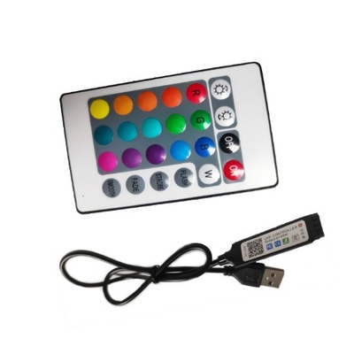 RGB LED 스트립 라이트 컨트롤러 24키 리모트 USB 전원 공급 170lm/w 빛 효율성