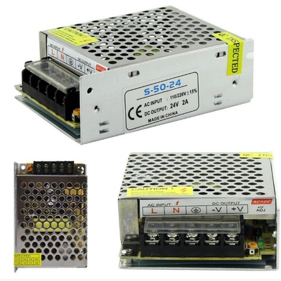 단일 출력 24V DC 1.8A 2A 전원 공급 장치 LED 스트립 C-Power Rosh 110V 220V 스위치